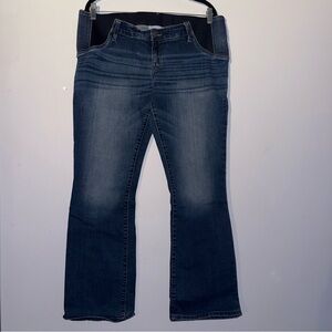 Isabel Maternity under Belly skinny bootcut Jean Dark Wash size 14/32R